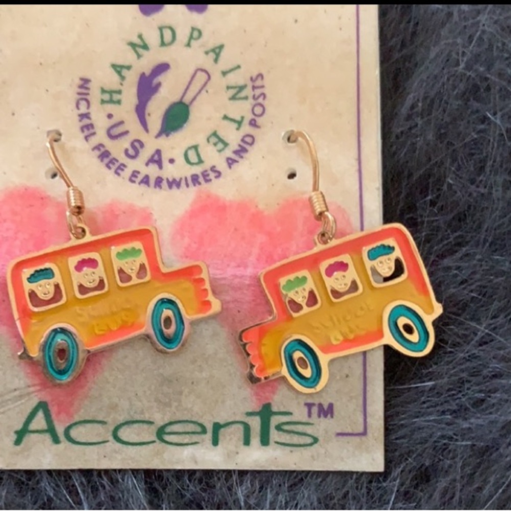 School Bus Earrings